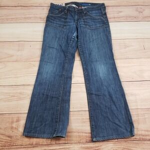 Adriano Goldschmied ‎ Jeans Womens 32 Blue Wide Leg Mid Rise Denim Ladies *